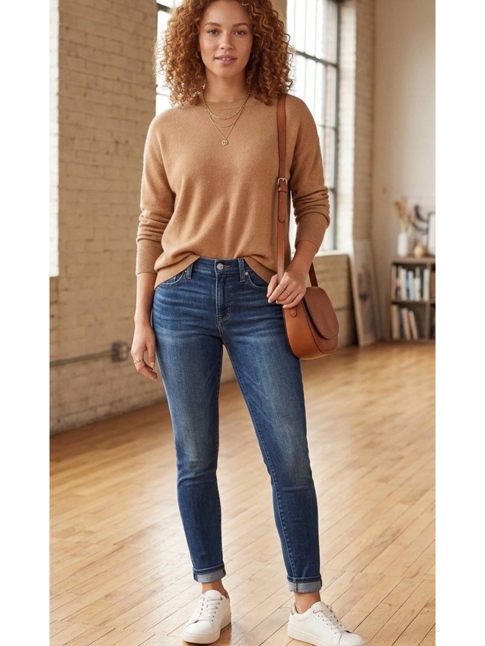Lucky Brand Cropped Slim Jeans in Medium Blue Wash
